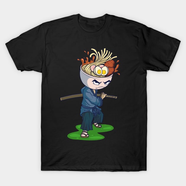 Ramen Samurai T-Shirt by rudypagnel